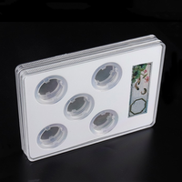 Étui de collection carré personnalisé pour 5 pièces de monnaie, support d'affichage de médailles, capsules de pièces de monnaie en plastique transparent de 25 mm, plaques de pièces de monnaie