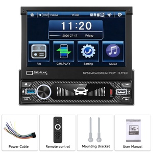Lecteur MP5 pour voiture Podofo 7 pouces 1 Din, autoradio IPS SWC USB/Type-C/BT/EQ/FM, lien téléphonique, services OEM et ODM, fabricant FCC - Product Image 6
