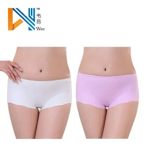 Comfortable Pure Color Boyshorts Panties Daily Dress Inner Wear Women Boxer Brief Underwear With Low Waist