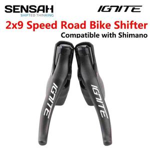 Palanca de <span class=keywords><strong>Freno</strong></span> y Cambio de Bicicleta de <span class=keywords><strong>Carretera</strong></span> SENSAH IGNITE STI 2x9 Velocidades, Compatible con <span class=keywords><strong>Shimano</strong></span> Road 9S - Product Image 2