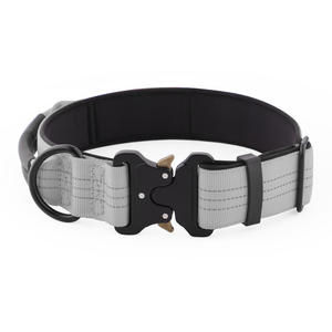 <span class=keywords><strong>Collar</strong></span> de Perro Ajustable Reflectante Táctico Simple de Nailon Resistente al Desgaste para Perros Medianos y Grandes, <span class=keywords><strong>Collar</strong></span> con Mango Antiexplosión - Product Image 3