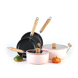 Casseroles et poêles à frire antiadhésives en <span class=keywords><strong>aluminium</strong></span> <span class=keywords><strong>fonte</strong></span>, vaisselle avec revêtement en marbre, de couleur, livraison gratuite, 10 pièces - Product Image 2