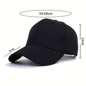Gorra de béisbol de algodón para deportes al aire libre, económica, con corona profunda, talla grande, ajustable, visera plana, lisa - Product Image 2