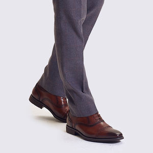 2024 Vintage hecho a mano de cuero genuino Brogues <span class=keywords><strong>Oxford</strong></span> zapatos para hombres estilo de negocios ligero resistente para Bodas de otoño - Product Image 5