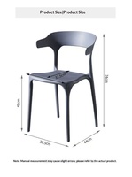 Chaise de salle à manger pp design de restaurant bon marché en usine Café en plastique coloré Tables et chaises Chaise d'extérieur Café