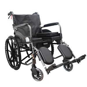 Hubang Manual Wheelchair Aluminum Alloy Lightweight <b>Folding</b> Reclining With <b>Commode</b> Seat L11 - Product Image 1