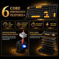 Clavier de jeu mécanique F99 avec interrupteur optique, rétroéclairage RGB, 97 touches, filaire USB, faible latence, pour bureau, ordinateur de bureau, joueur