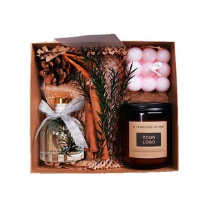 Scented <b>Candle</b> <b>Set</b> Soy Wax Jar Aromatherapy Home Decoration Fragrance Diffuser Bedroom Gift With Logo Customizable - Product Image 4