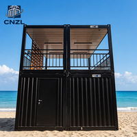 CNZL Boutique mobile et café conteneur en structure acier personnalisable avec design imperméable, installation rapide, utilisation extérieure