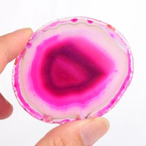 Commercio all'ingrosso oro placcato agata brasile artigianato pietra Semi-prezioso amore scolpito gemma fette sottili all'ingrosso amore Pierre - Product Image 6