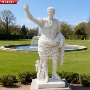 YOUFINE kamu parkları dekor yaşam boyutu bahçe el-oyma portre antik roma imparator Gaius mermer Julius cacaesar heykeli - Product Image 4