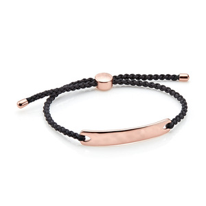 Pulsera de Pareja Grabada Personalizada con Barra de Acero Inoxidable |   Pulsera de la Amistad con Cordón Trenzado Ajustable |   Idea de Regalo para San Valentín - Product Image 2