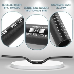 Bucklos tay lái xe đạp leo núi <span class=keywords><strong>MTB</strong></span> tay lái xe đạp leo núi 31.8mm 25.4mm siêu nhẹ bằng hợp kim nhôm bộ phận nâng thanh xe đạp - Product Image 4