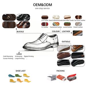 Chaussures habillées brogues sur mesure OEM pour hommes, style britannique, <span class=keywords><strong>en</strong></span> <span class=keywords><strong>cuir</strong></span> de vachette, grande taille, confortables, à lacets, pour mariage - Product Image 6