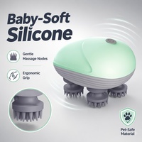 Kreativer Katzenkrallen-förmiger Elektrischer Knetender Vibrierender USB-Aufladbarer Wasserdichter Stressabbauender Entspannender Haustier-Kopfmassagegerät