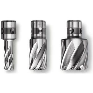 Foret à noyau HSS Fein Nova 25 avec pointe en carbure métrique pour acier, tige droite, norme DIN - Product Image 1