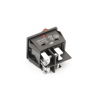 Interrupteur à bascule DPDT 16A 25A avec bouton rouge et bornes à vis, certifié CE C QC TUV