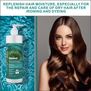 Shampooing à l'huile de noix de <span class=keywords><strong>coco</strong></span> aux algues 500ml répare les cheveux secs et crépus lissant brillant en 3 minutes spécialement utilisé après la permanente et la teinture - Product Image 6