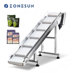 Système de convoyeur incliné à rampe élévatrice ZONESUN ZS-SLJ6 pour ligne d'assemblage VFFS - Product Image 1