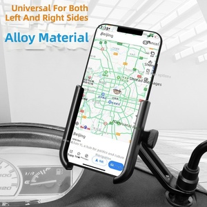 Soporte de Teléfono para Motocicleta de Aleación de Aluminio, Soporte de Manillar Metálico Universal para Motociclistas, Soporte para Teléfono Inteligente para Bicicleta - Product Image 2