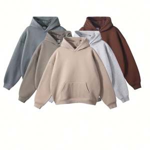 Sudaderas con Capucha de Alta Calidad, 380g, Sin Cordones, de Felpa, con Hombros Caídos, para Hombre, de Algodón, al por Mayor, con Impresión y Bordado Personalizados - Product Image 1