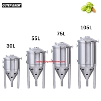 Fermenteur sous pression Guten Brew 32L-105L à double enveloppe / Réservoir de fermentation pour brassage maison / Réservoir sous pression en acier inoxydable