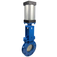 Vanne à opercule de haute qualité en acier inoxydable à commande pneumatique DN50-DN1200 pour applications d'eaux usées, de boues et de pâtes