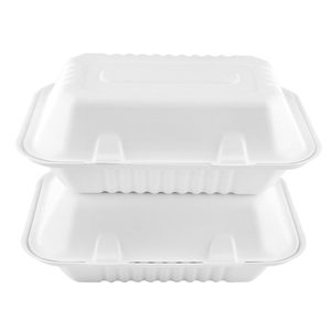 Ô Liu Xanh Phân Hủy Sinh Học Mía Bột Giấy Hộp Ăn Trưa Để Đi Container Mía Bã Mía Thực Phẩm Đóng Gói Container Dùng Một Lần - Product Image 1