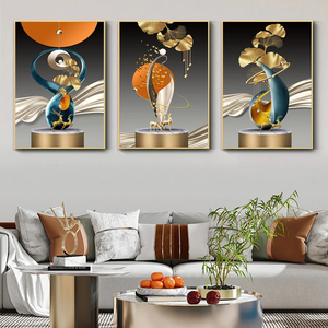 Abstract Golden Deer Luxury Foil Lines Posters <strong>Prints</strong> <strong>Canvas</strong> Painting Leaf Modern Wall <strong>Art</strong> for Living Room Home Decor Cuadros - Product Image 4