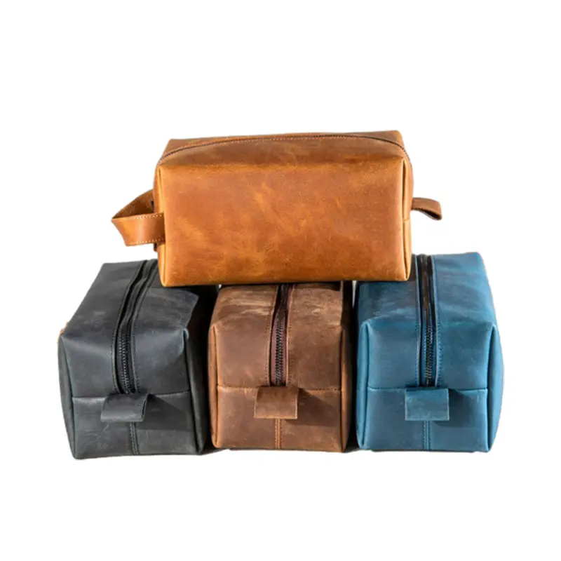 Chất Lượng Cao Biểu Tượng Tùy Chỉnh Chữ Lồng Da Dopp Kit Mens Du Lịch Vệ Sinh Cá Nhân Túi Cho Chồng Sinh Nhật phù rể Quà Tặng