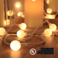 Luces de Navidad con Forma de Bola para Interiores/Exteriores, Alimentadas por Batería/USB, Luces de Hadas Colgantes, LED Impermeables IP44 para Bodas, Jardines y Fiestas