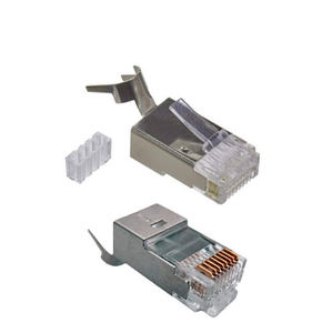 Conectores Metálicos Keystone Jack RJ45 Blindados para Redes Ethernet CAT8/CAT5E/CAT6/CAT7/CAT6A de 23AWG, Blancos/Plateados - Product Image 3
