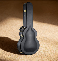 Custom Logo Low Price Hard Guitarra Case Leather Acoustic Folk Classical Plush Lining Guitar Box Bag for String Instrument