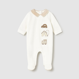 Pyjama en Velours Bio en Bambou et Coton pour Bébé, Tenue de Nuit Personnalisée pour Bébé, Vêtements de Nuit pour Nouveau-Né - Product Image 3