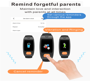Reloj inteligente 4G Geofencing App Control Tarjeta SIM Reloj Botón SOS Reloj de llamada telefónica para adultos mayores - Product Image 6