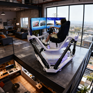 <span class=keywords><strong>Simulador</strong></span> <span class=keywords><strong>de</strong></span> Carreras <span class=keywords><strong>de</strong></span> Coches VR <span class=keywords><strong>de</strong></span> 360 Grados y 3 Pantallas, 6 DOF, para Parques Temáticos <span class=keywords><strong>de</strong></span> Realidad Virtual - Product Image 1