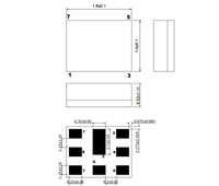 Duplexer Gelombang Akustik Permukaan SSD897 TX 897.5MHz RX 942.5MHz LTE Band 8 50ohm 100ohm SMD 1.8x1.4mm