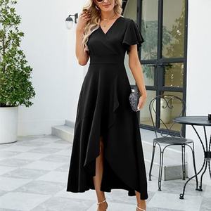 Robe longue de soirée élégante pour femmes, grande taille, décontractée, pour invitées de mariage, demoiselles d'honneur, dîner, fête - Product Image 1