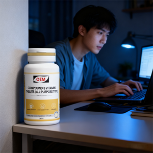 Tablet <span class=keywords><strong>Vitamin</strong></span> B Kompleks OEM ODM Grosir - Tablet <span class=keywords><strong>Vitamin</strong></span> B Serbaguna - Sumber Kaya <span class=keywords><strong>Vitamin</strong></span> B & Asam Folat - Product Image 1