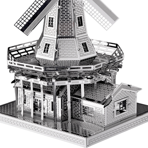 Piececool <span class=keywords><strong>Moulin</strong></span> à <span class=keywords><strong>vent</strong></span> hollandais moderne Puzzle en métal 3D Impression UV Assemblage DIY Modèle d'architecture Affichage Cadeau de collection pour adultes - Product Image 6