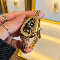 Wassertropfen-Schlangenkopf-Uhr für Damen 2025 Neue Marke Elegantes Armband aus Stahl