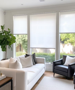 Custom Design Rolgordijnen Woonkamer Pull Down Waterdichte Polyester Badkamer Kantoor Draadloze Lente Verduisteringsgordijnen - Product Image 2