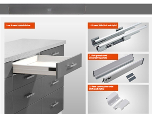 Chất Lượng Tốt Hộp Hệ Thống Ngăn Kéo Trượt Ngăn Kéo Trượt Đầy Đủ Mở Rộng Tủ Trượt Đồ Nội Thất Nhà Bếp Phụ Kiện - Product Image 3