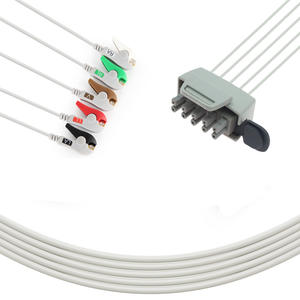 <span class=keywords><strong>ECG</strong></span> สายนำสัญญาณ telemetry สำหรับสายตะกั่วฟิลลิป <span class=keywords><strong>ECG</strong></span> 5สายสแน็ปเดิม M2592A โรงงานดูแล - Product Image 5