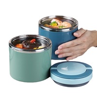 Boîte Repas Isotherme en Acier Inoxydable, Garde Chaud, Bocal Alimentaire, Pour Enfants ou Adultes à l'École