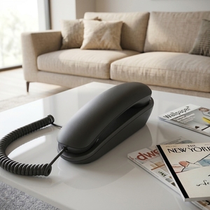 Téléphone <span class=keywords><strong>fixe</strong></span> filaire fin pour bureau/mur, avec boutons en silicone durables, vente en gros directe usine, prix avantageux pour hôtels - Product Image 1