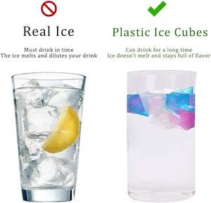 Glaçon réutilisable en plastique, silicone, diamant coloré pour boissons, vin, glaçons de refroidissement non fondants pour glacières - Product Image 5