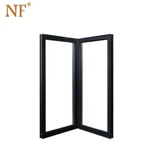 wooden frame fixed glass windows