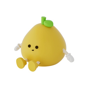 Cute Grapefruit Night <b>Light</b> Led Warm White Tap Control Silicone Bedside Sleep <b>Light</b> For Baby Feeding Room - Product Image 3