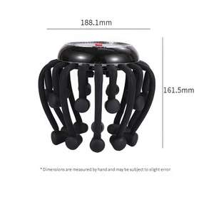 Máquina automática do massageador da cabeça Massagem profunda vibratória Massageador cabeça do polvo ABS + Silicone 2000mAh Bateria Infravermelho - Product Image 3